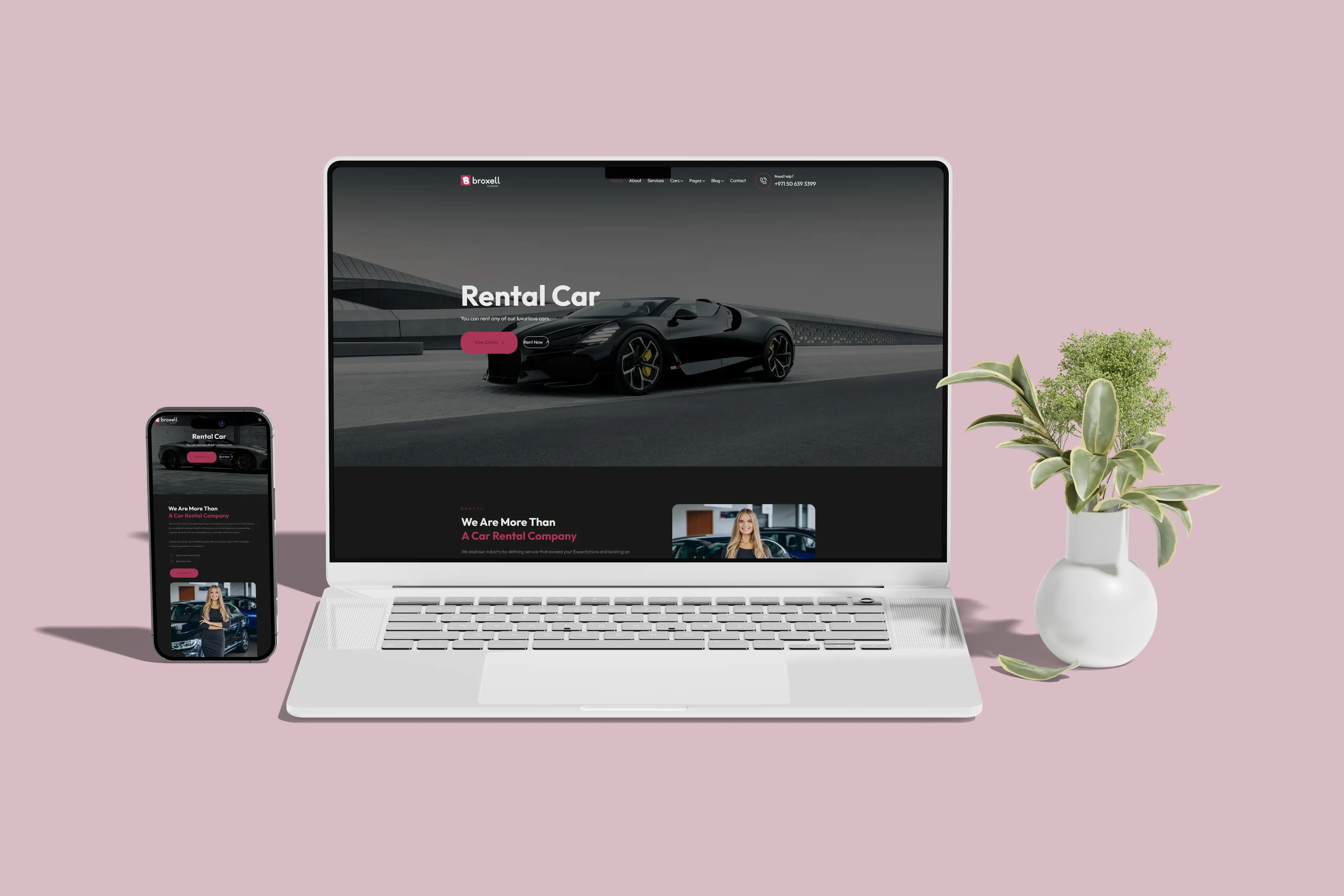 web design for rent a car companies